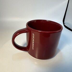 Starbucks 2013 Stackable Coffee Mug Maroon Burgundy Ceramic Mug